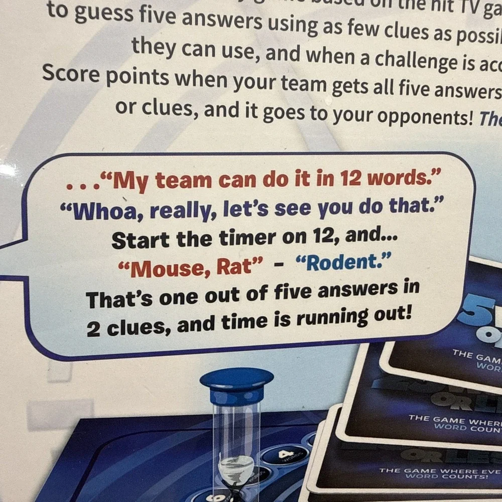 25 Words or Less Fast-Paced Word Game Friends & Family Board Game Sealed 2021